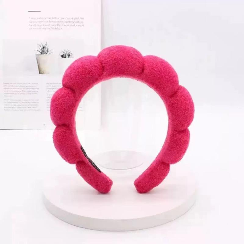 New Fashion Sponge Headband for Women Girls Puffy Hair Band Makeup Bubble Retro Terry Cloth Headbands Hair Accessories Headwear