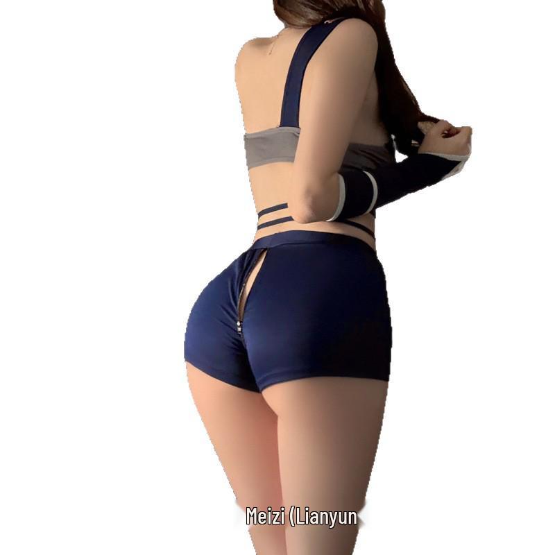 Bunny Investigator Cosplay Lingerie: Temptation Open Crotch Sleepwear Set