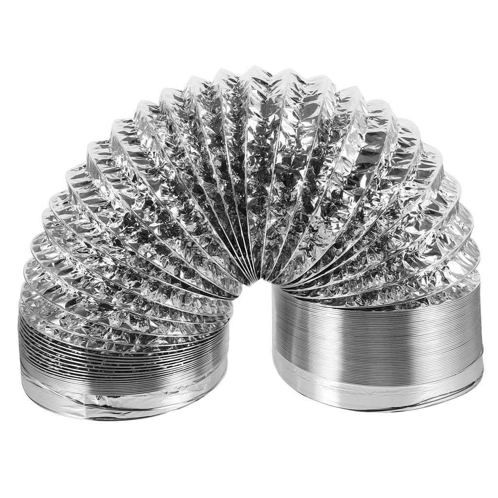 1 pc 2M Thickened Heat-Resistant Aluminum Foil Ducting 150Mm Diameter Retractable Ventilation Hose For Hvac Dryer Ac Bathroom