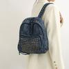 Mochila com Rebites Mochila Punk de Brim