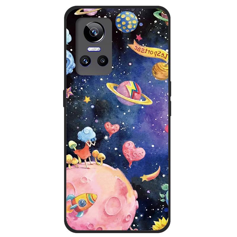 For Realme GT Neo 2 5G Case TPU Silicone Soft Cartoon Clear Case for Realme GT Neo 2 3 Neo3 Phone Cover Neo2T Transparent Coque