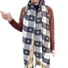 Autumn and winter scarves women's double-sided cashmere plaid love thickened high-end scarf versatile warm shawl factory