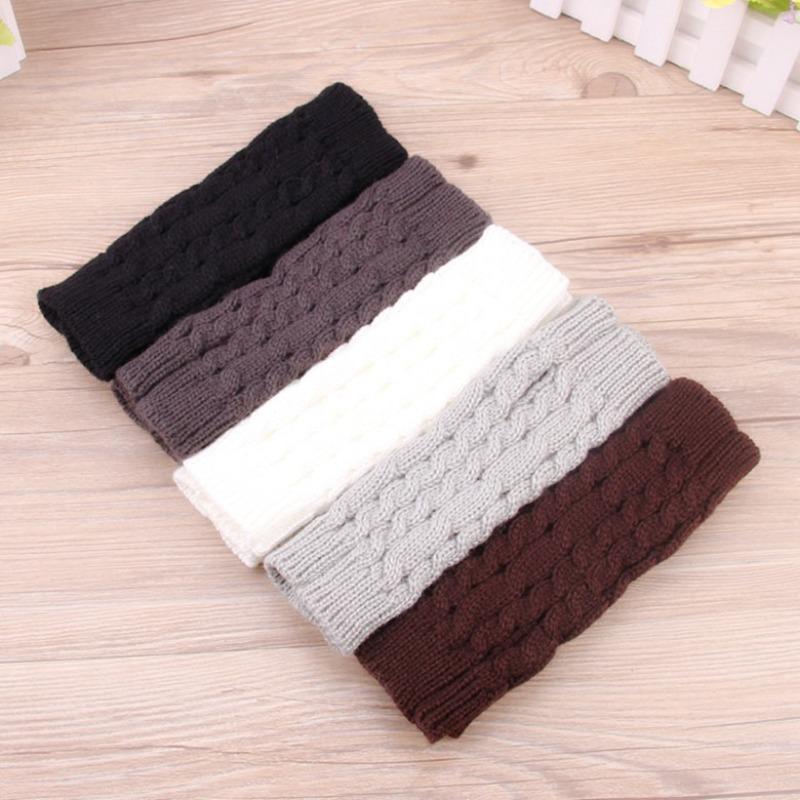 New Women Hand Warmer Autumn Winter Fashion Knitting Faux Wool Mitten Warm Fingerless Female Gloves
