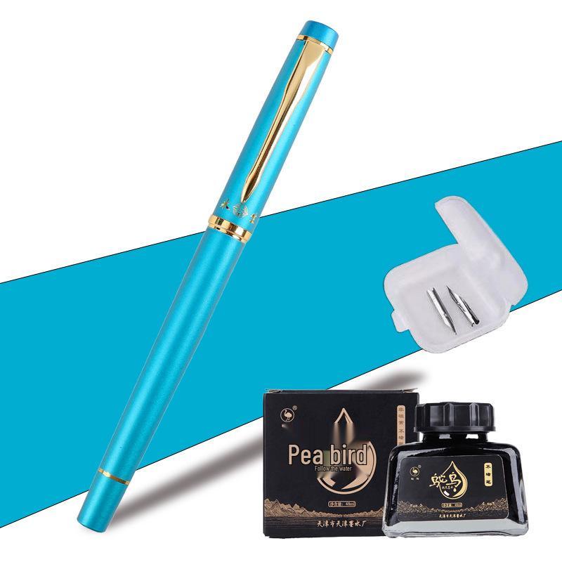 Handmade Curved Tip Calligraphy Fountain Pen for Students and Adults - Perfect for Writing and Character Practice