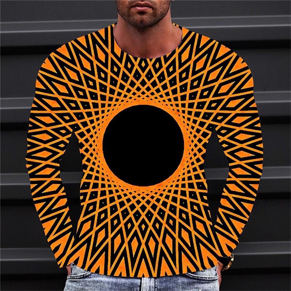 

Мужская футболка с черным узором в стиле «отверстие», модная мужская свободная футболка оверсайз, повседневная забавная одежда, зимняя футболка с длинным рукавом для мужчин в стиле «Харадзюку» 5XL