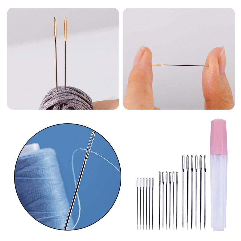 

18Pcs Cross Stitch Needles Hand-Stitched Embroidery Needles 52/60/65mm Yarn Knitting Needles for Finishing Off Crochet Projects China Mainland