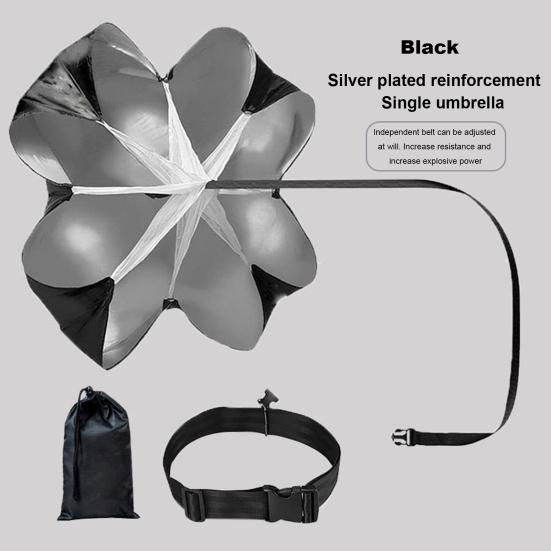 Resistance Parachute Adjustable Waistband Wear-resistant Good Tenacity Reusable Portable Running Speed Training Training Fitness Drag Parachute