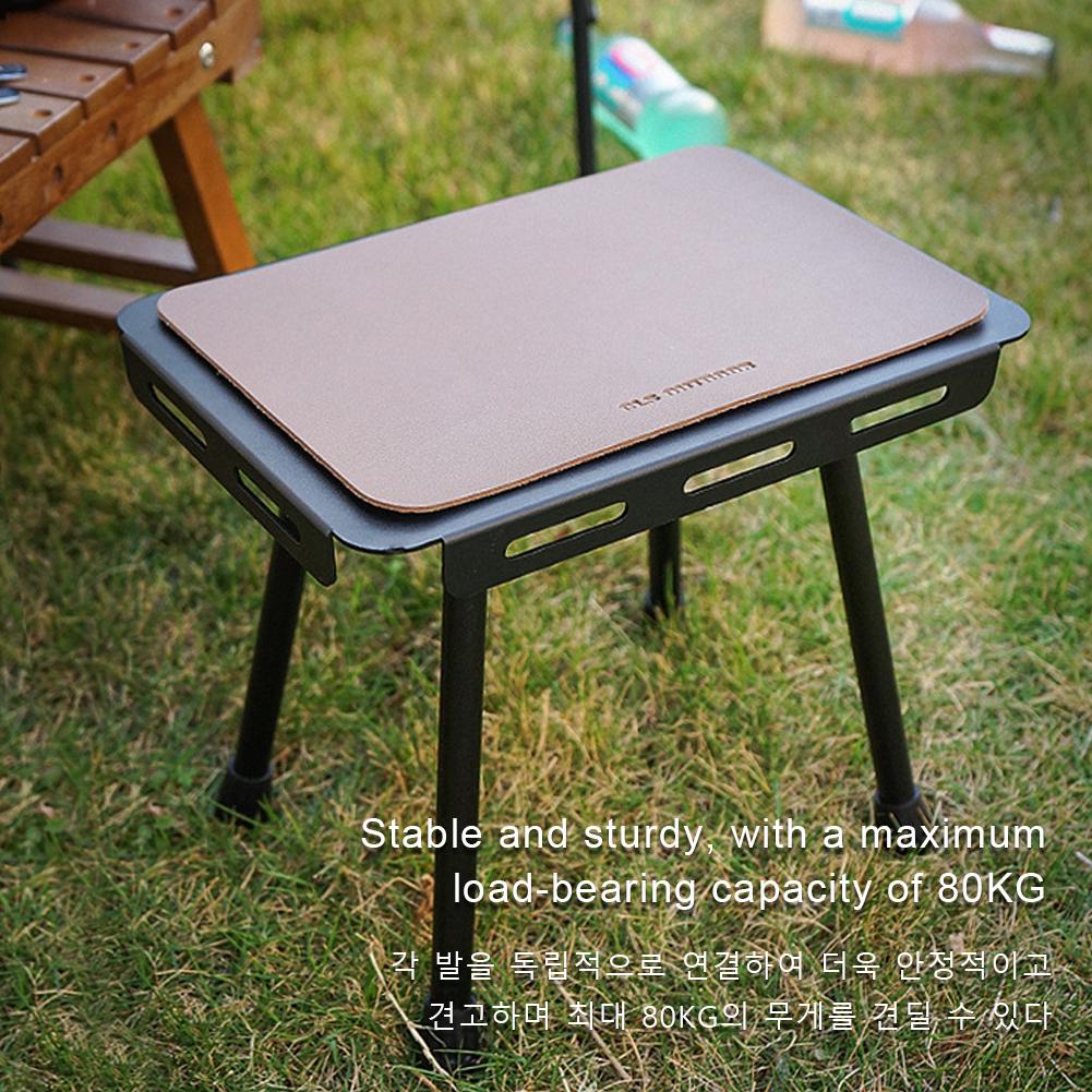 2 In 1 Folding Table Portable Outdoor Stool Aluminum Alloy Portable Table Outdoor Table for Camping Picnic Beach BBQ Fishing