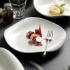 Creative Irregular Shaped White Ceramic Dinner Plates els Tableware Home Use Deep Soup Plates Dinner Utensils Cooking Dishes