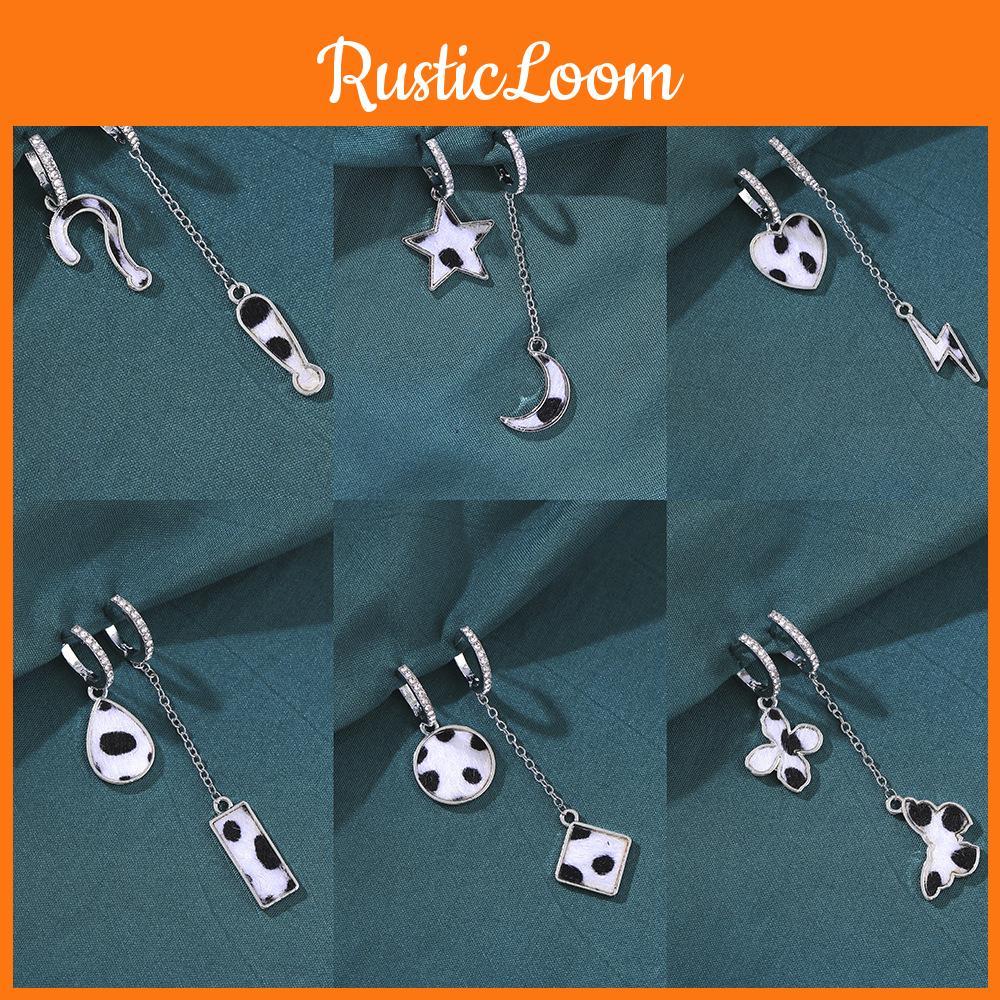 Geometric Alloy Elegant Earrings Milk Pattern Silverplated Street Fashion