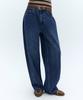 CITYBREEZE Washed Curved Wide Denim Pants_Blue