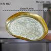 Handcrafted Vintage Brass Fruit Plate,Multi-Functional Irregular Shape Coffee Cup Tray Home Cheese Food Plate,Table Tableware