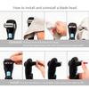 Wholesale Two-piece Blade Battery-powered Foldable Men's Hair Removal Back and Full-body Shaving Kit