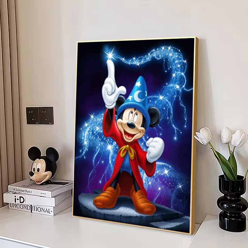 Disney Diamond Painting 5D Mickey Wizard DIY Handmade Gift for Living Room Bedroom Office Home Decoration
