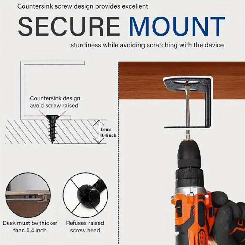 Under Desk Laptop Mount Holder Adjustable Ergonomic Notebook Tray with Slide-out Keyboard Storage