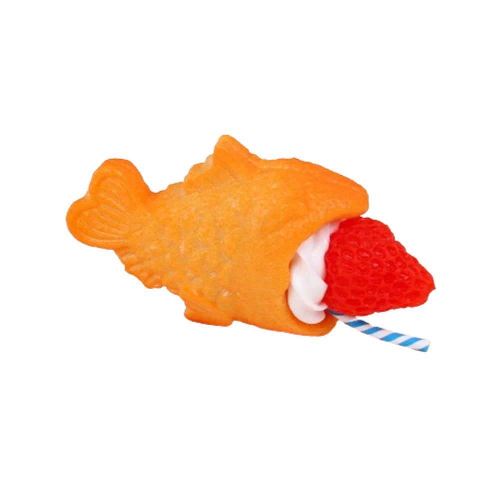 Simulation Small Fish Dried Cake Keychain Keyring Fruit Ice Cream Food Toy  Couple
