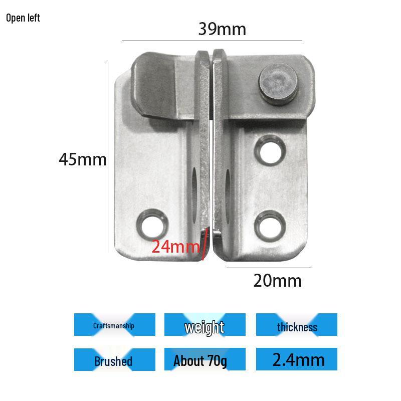 Stainless Steel Anti-Theft Indoor Door & Window Lock Bolt