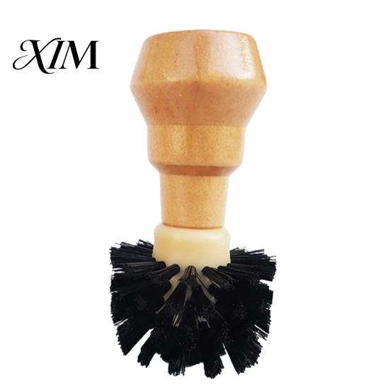 Kitchen Tool for Coffee Lovers Machine Portafilter Basket Cleaning Brush, Soft Bristle with Espresso Brush Wood Handle Corner Barista Essential