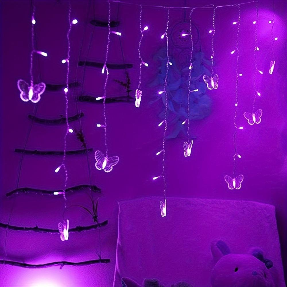 LED Butterfly Fairy Lights with Remote Control Infrared, USB IPX Free Curtain String Lights Warm Glow for, Outdoor Christmas Wedding Party Decorati