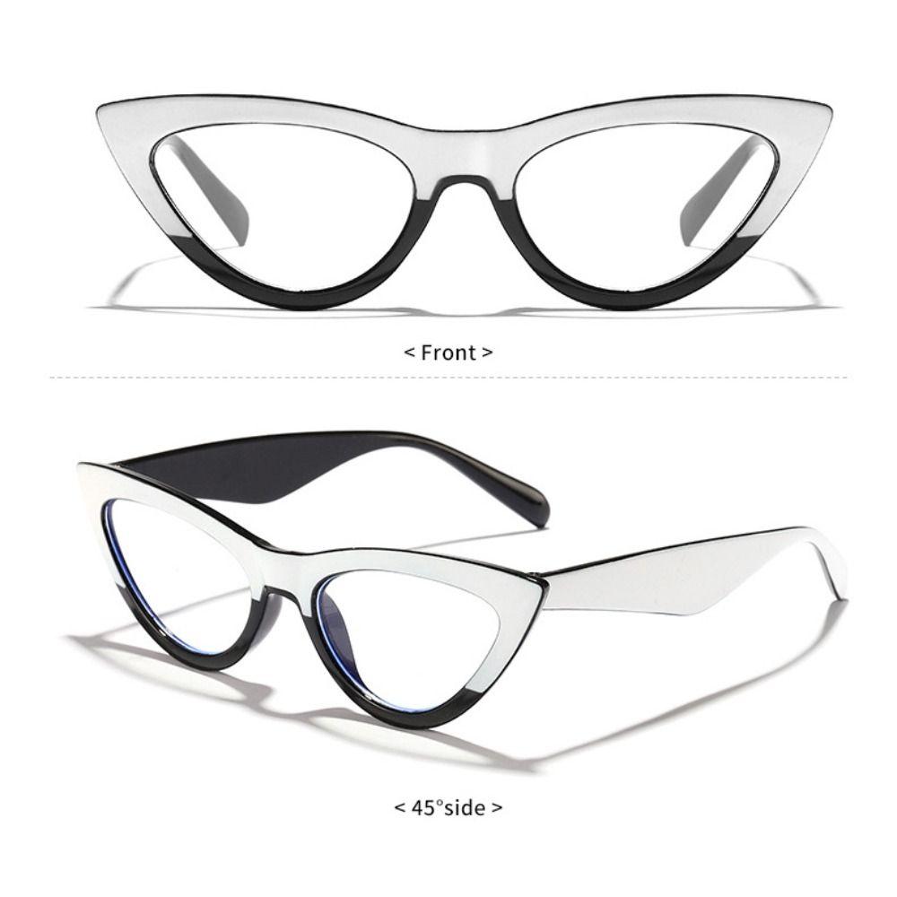 Plane Mirror Computer Glasses Frame Transparent Blocking Glasses Cat Eyes Eyewear  Women Men