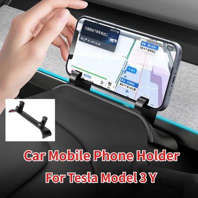 Phone Holder Behind Steering Wheel for Tesla Model Y/3/3+ Car Accessories Navigation GPS Stand Mobile Phone Support Decoration