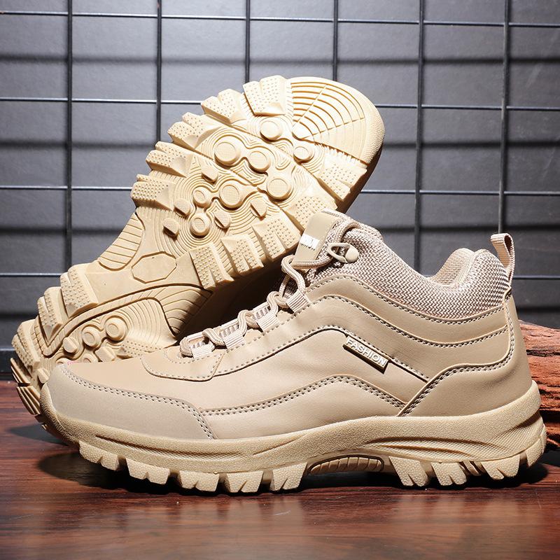 

2 large size Martin men s outdoor hiking shoes fashion trend hiking shoes autumn and winter new break 45 пісочний