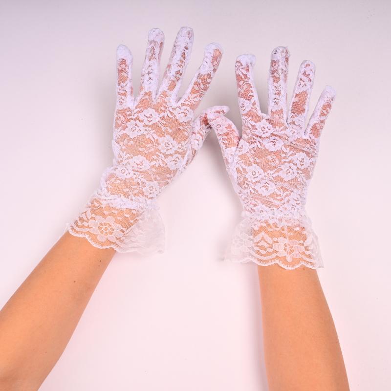 Elegant Summer Lace Sun Protection Wedding Gloves for Brides and Nightclub Wear