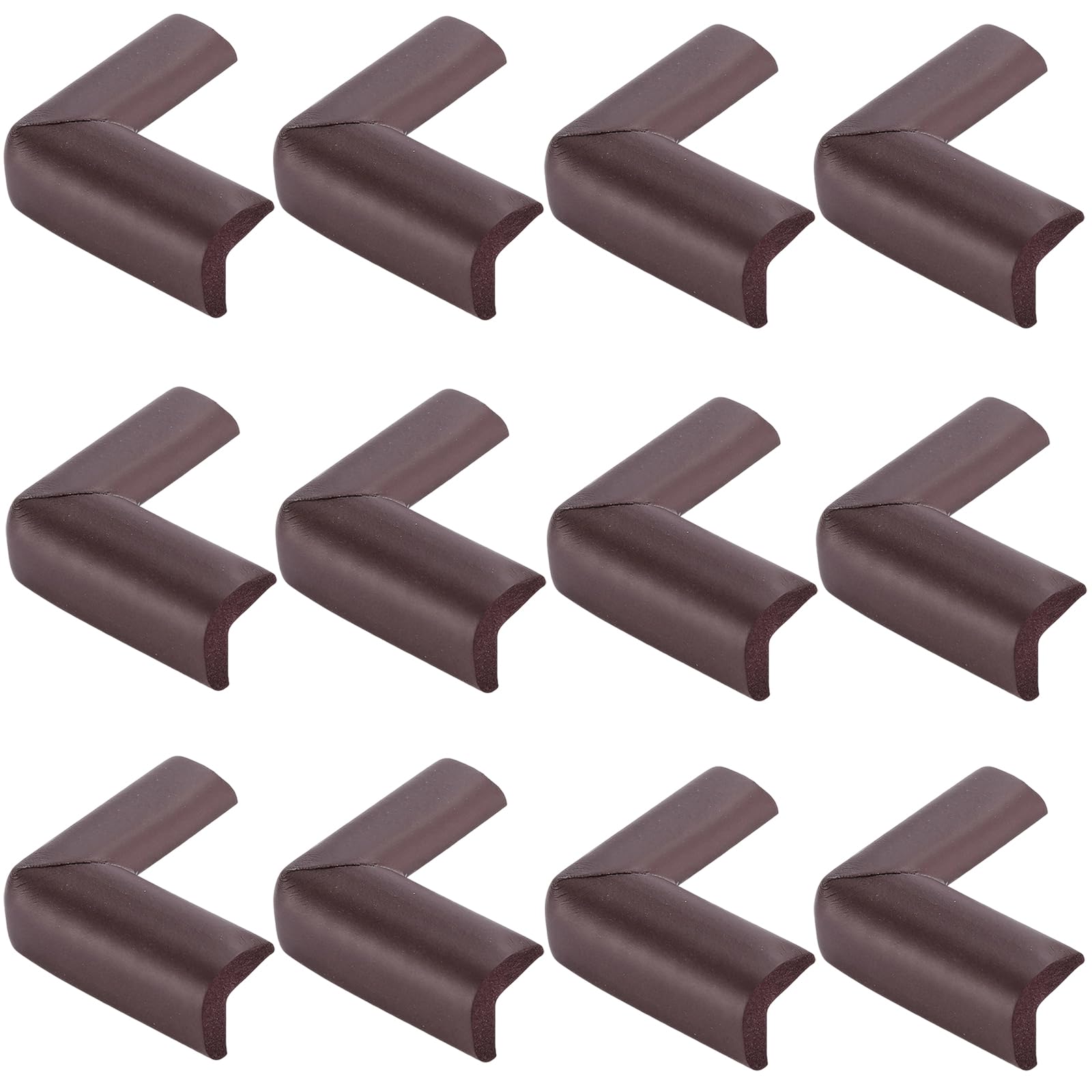Corner Pads, Pack of 12, Table Corner Covers, Baby Corner Guard, Perfect for Home and Kindergarten, Brown