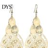 Hängende Ohrringe 1 Paar Haken Übertrieben Retro Geometrisch Elegant Hohl Hängende Blumen Wassertropfen Anhänger Damen Mode Schmuck Damen