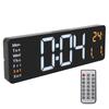 LED Digital Clock Large Screen Wall Mounted Clock with Remote Control 10 Level Adjustable Brightness Date Temperature