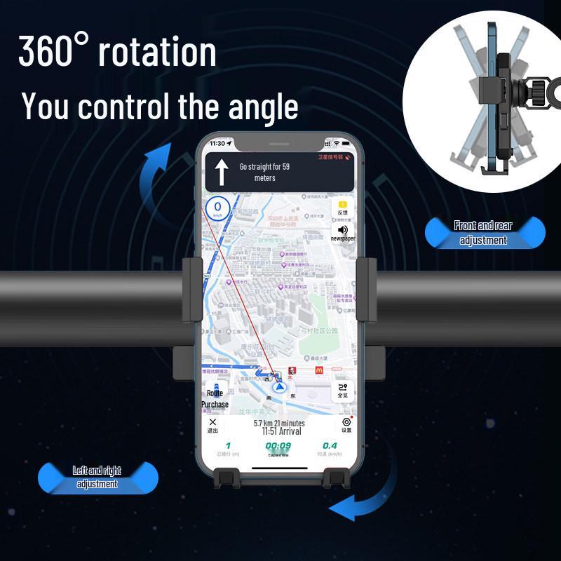 Shockproof Navigation Holder for E-Vehicles: Phones & Bikes