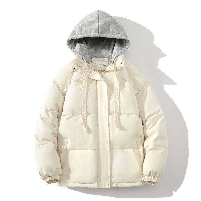 Winter Updated Men s Padded Hooded Cotton-padded Jacket Personality Leave Two Casual Cotton-padded Jacket Coat Men. High Quality Practical Daily Use S
