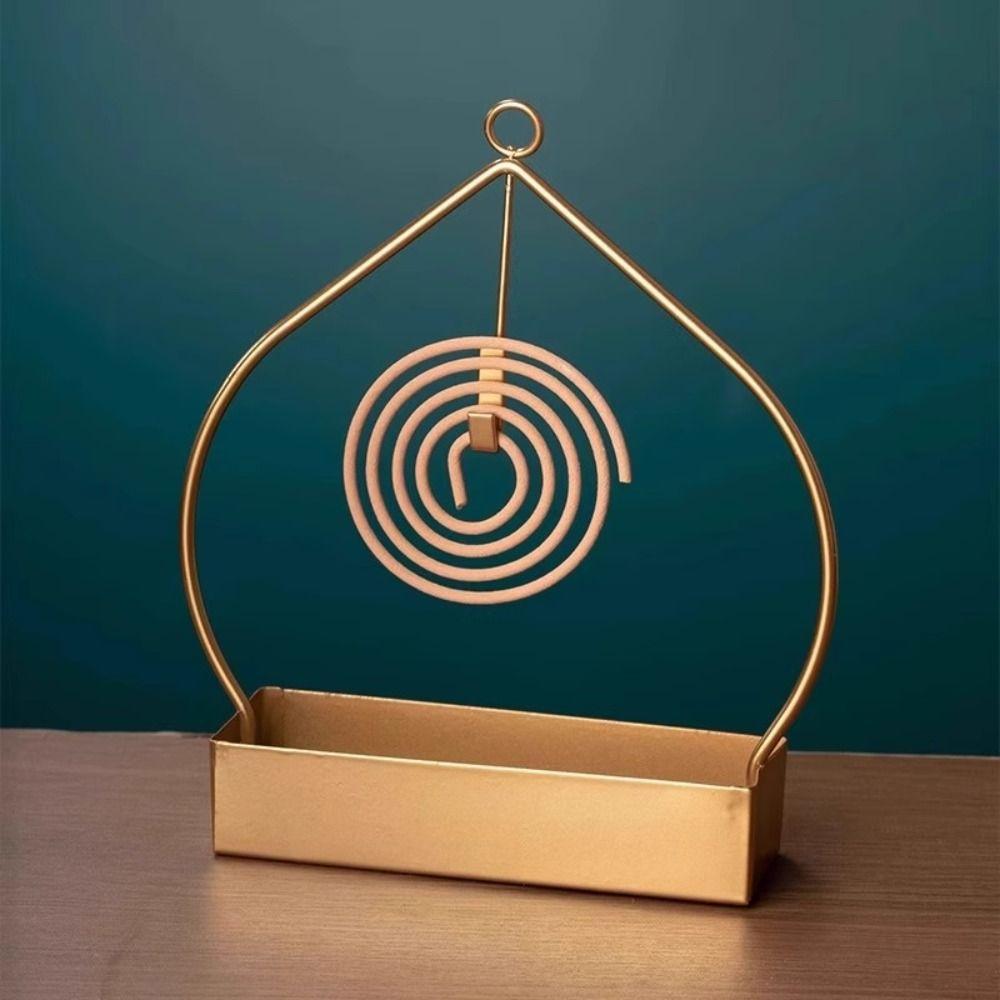 With Tray Mosquito Repellent Incenses Rack Coil Incense Burner Frame  for Household Bedroom Patio