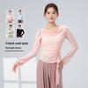 WEZHO French Draped Collar Dance Top