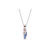 Synthetic Cubic Zirconia 925 Sterling Silver Necklaces Women's Silver 383199C01