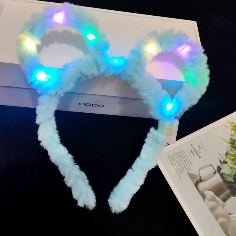

Women Girls LED Bunny Ears Hairband Easter Light Up Headbands Halloween Glow Party Supplies Wedding Festival