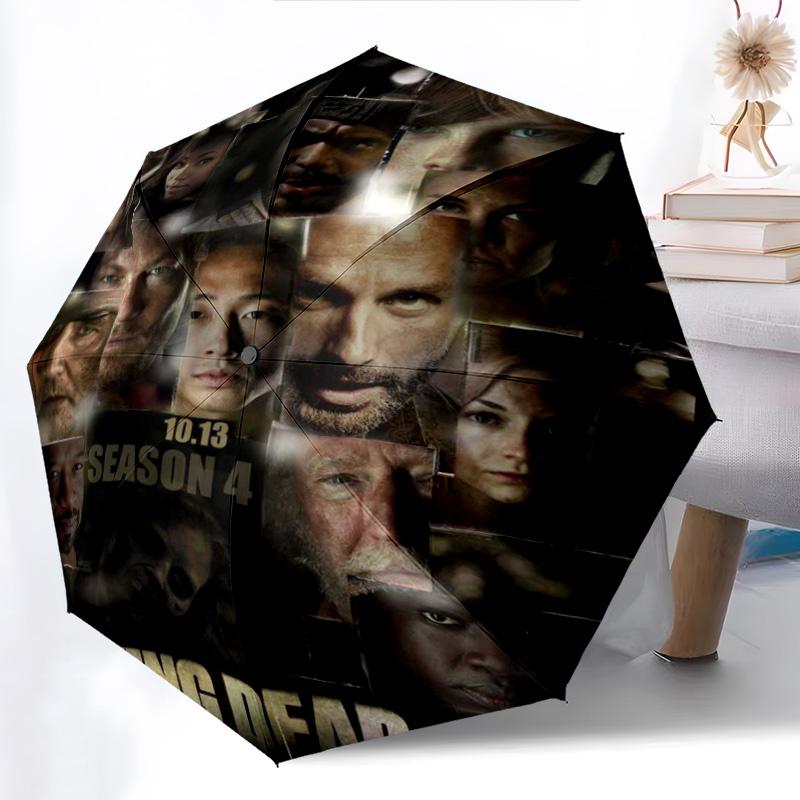 Apocalyptic Warrior Uprising Folding umbrella 8 paraphenoid bones Portable printing Sun umbrella Gift