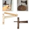 Wooden Wall Mounted Lamp Bracket Adjustable Folding Arm Pendant Light Home Decor for Bedroom Living Room