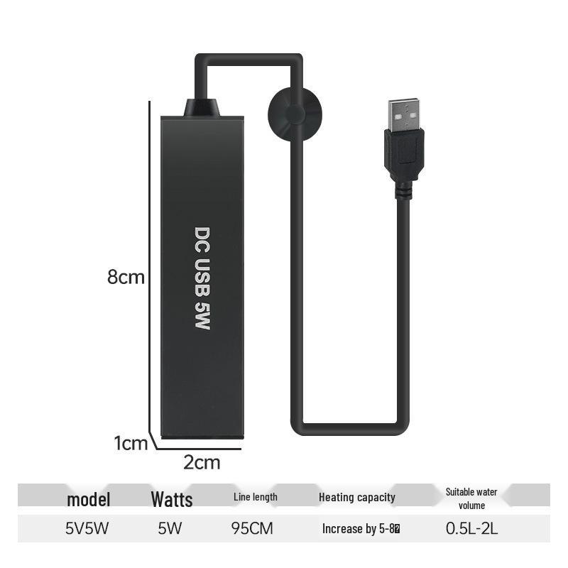

Мини-нагреватель для черепашника USB низковольтный: Герметичный, Безопасен при низком уровне воды