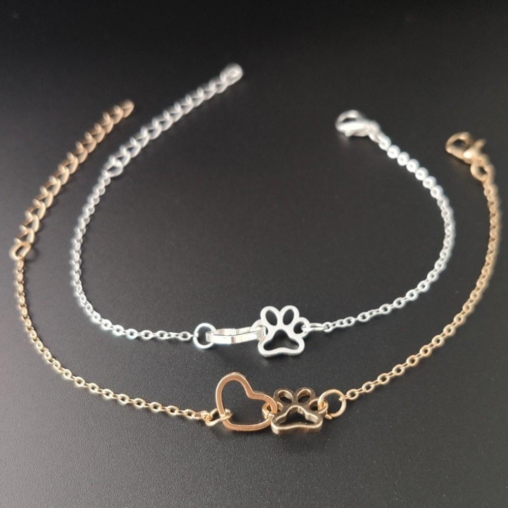 Dünnes Liebespfoten-Armband Einfache Hundekralle Fußkettchen Armband Freundschaftsarmband Geschenke