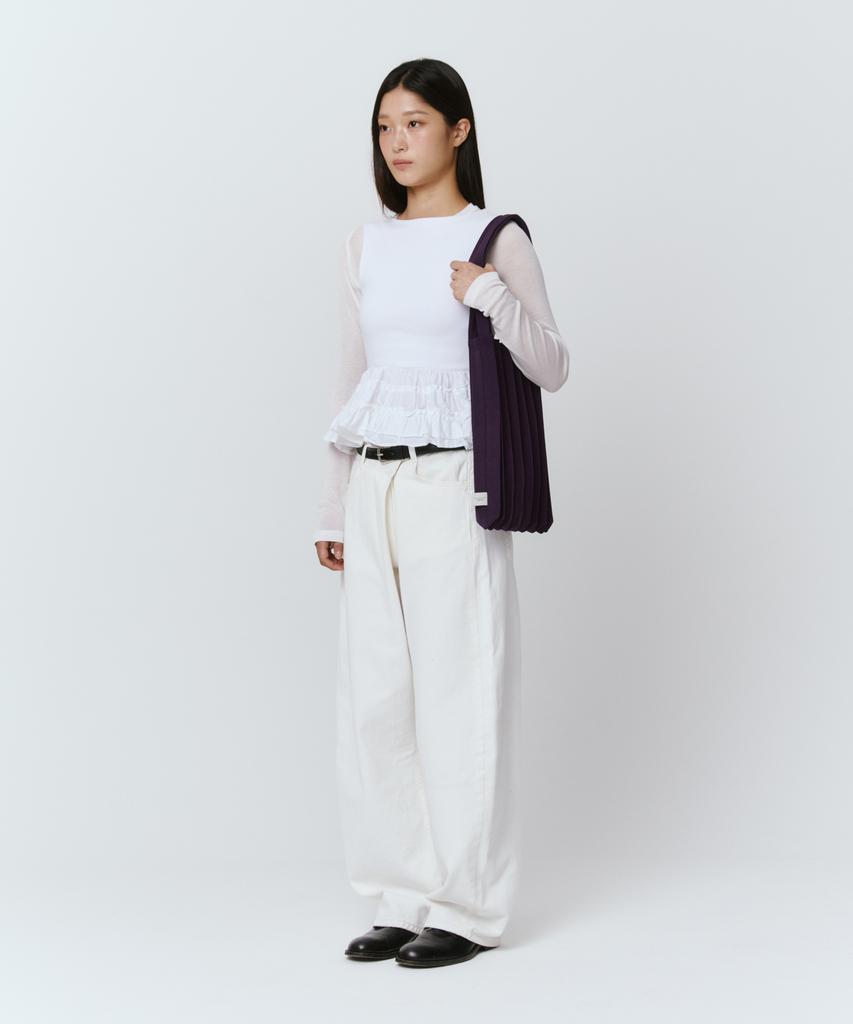 Pleatsmama New Shoulder Bag Deep Purple
