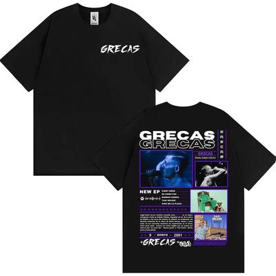 Rapper Grecas Album Tour 2025 Cover T-Shirts Herrenbekleidung Mode Vintage Hip Hop T-Shirts Komfort Kurzarm T-Shirt