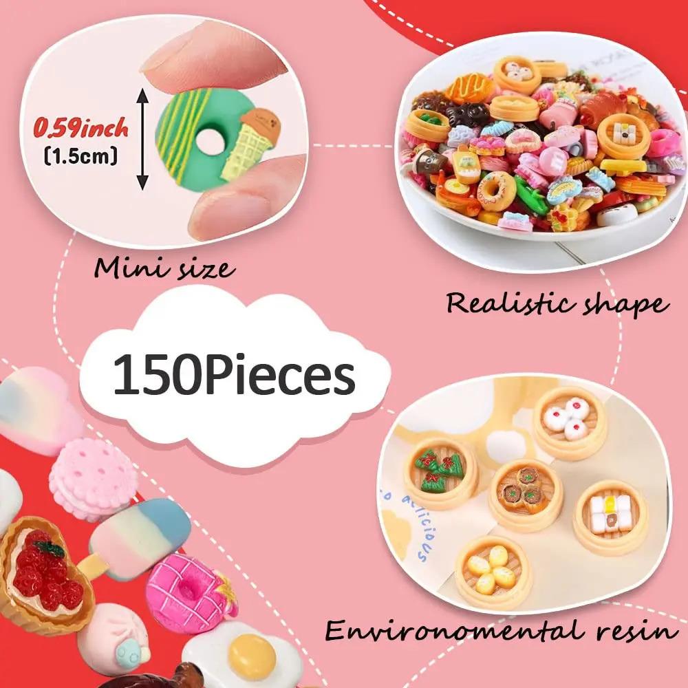 150 Bottles of Miniature Food, Toy Soft Drink Cans and Ornaments