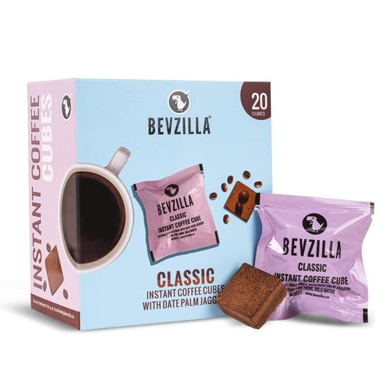

Bevzilla 20 Classic Instant Coffee Cubes | Made with Date Palm Jaggery & Arabica Beans | No Refined Sugar | Enjoy Hot & Cold