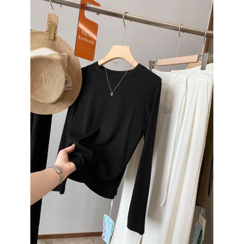 High-quality Long-sleeved T-shirt Women's Spring, Autumn and Winter Korean Version Slim-fit Bottoming Shirt Top Ins Tide