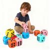 Yousheng 6Pcs 3.8/6/8CM Giant EVA Foam Dice Rounded Corner Six-Sided Large Dice Gaming Dice Toy Board Game Prop Game Casino Themed Party Decoration