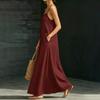 Women's Summer Fashion Sleeveless Beach Strap Loose Casual Long Vacation Dress