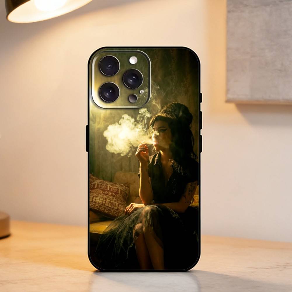 Singer A-Amy W-Winehouse    Phone Case For iPhone 17,16,15,14,13,12,11 Plus,Pro Max,XS,Soft Silicone Black Cover iPhone14Plus