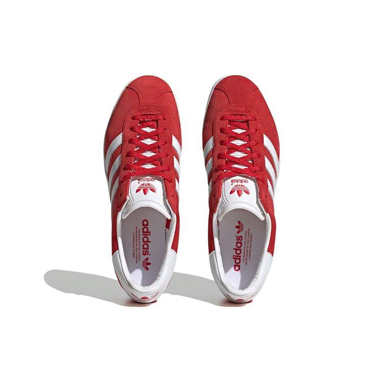 adidas Gazelle 85 Scarlet Unisex Sneaker Rot Besser-Scharlachrot Wolkenweiß IG0455