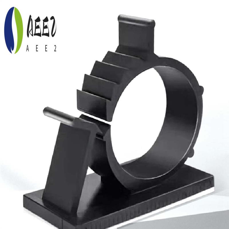 

AEE2-100PCS Self Adhesive Wire Holders Adjustable Cords Organizer Clamp Cord Management For Hanging Tidying Wires Cable Clips чорний
